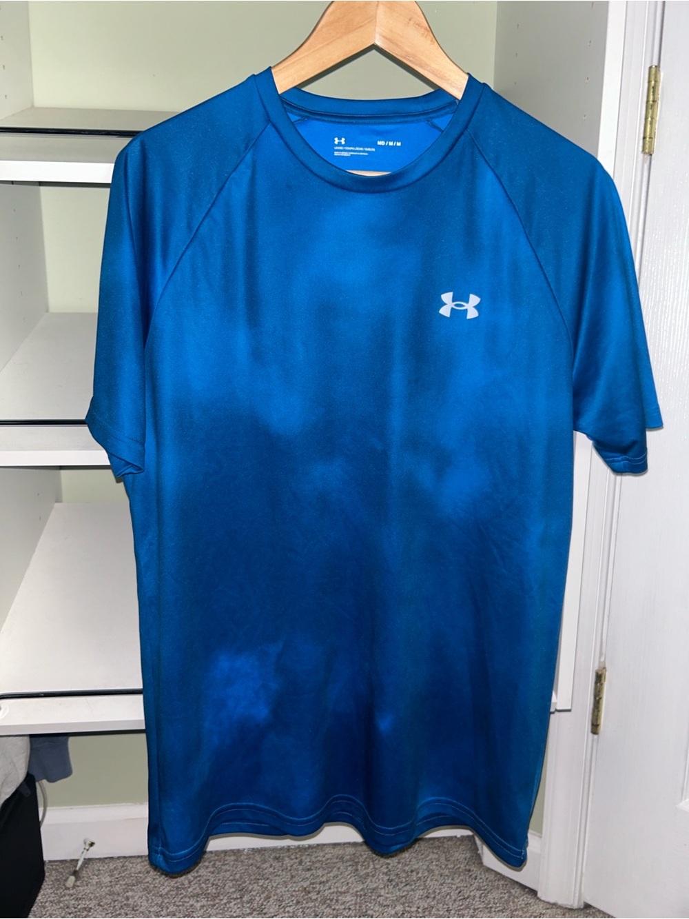 Under Armour Blue Athletic Tee with Dark Navy Accents